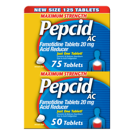 Pepcid AC Maximum Strength Famotidine 20 Mg, 125 Tablets