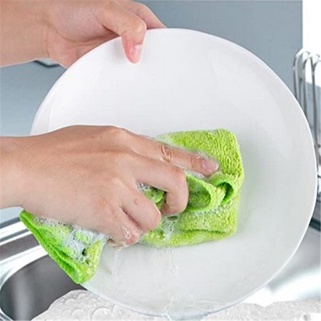 6 Pack Microfiber Cleaning Towels Dust Rag Cleaning Rag Car Cleaning Cloths Washable Reusable Household Cleaning cloths for House Furniture Table Kitchen Dish Window Glasses (Random color)