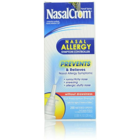 NasalCrom Symptom Controller Prevents & Relieves Allergies 0.88 oz, 4-Pack