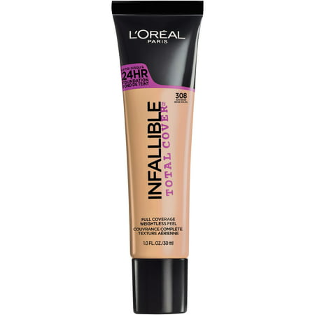 L'Oreal Paris Infallible Total Cover Foundation, Sun Beige, 1 fl. oz.308 Sun Beige,