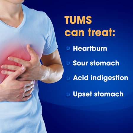 TUMS Extra Strength Assorted Berries Antacid Chewable Tablets for Heartburn Relief, 8 count