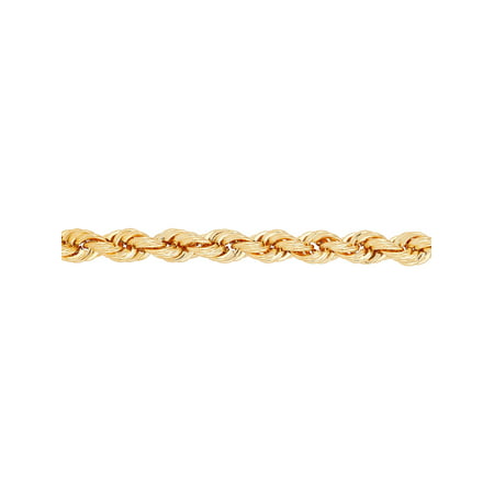 Brilliance Fine Jewelry 10K Yellow Gold Hollow 4.85MM-4.90MM Rope Chain, 24"