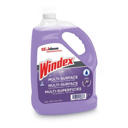 Windex 697262 128 oz. Bottle Pleasant Scent Non-Ammoniated Glass/Multi Surface Cleaner
