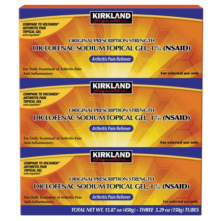 Kirkland Diclofenac Sodium Topical Arthritis Pain Gel 1%, 15.87 Ounces, Compare to Voltaren Active Ingredient