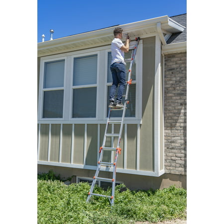 Little Giant Ladder Systems LT M17 Aluminum Multi-Use Ladder with Wheels, Type 1A - 300 lbs. Rated, 17